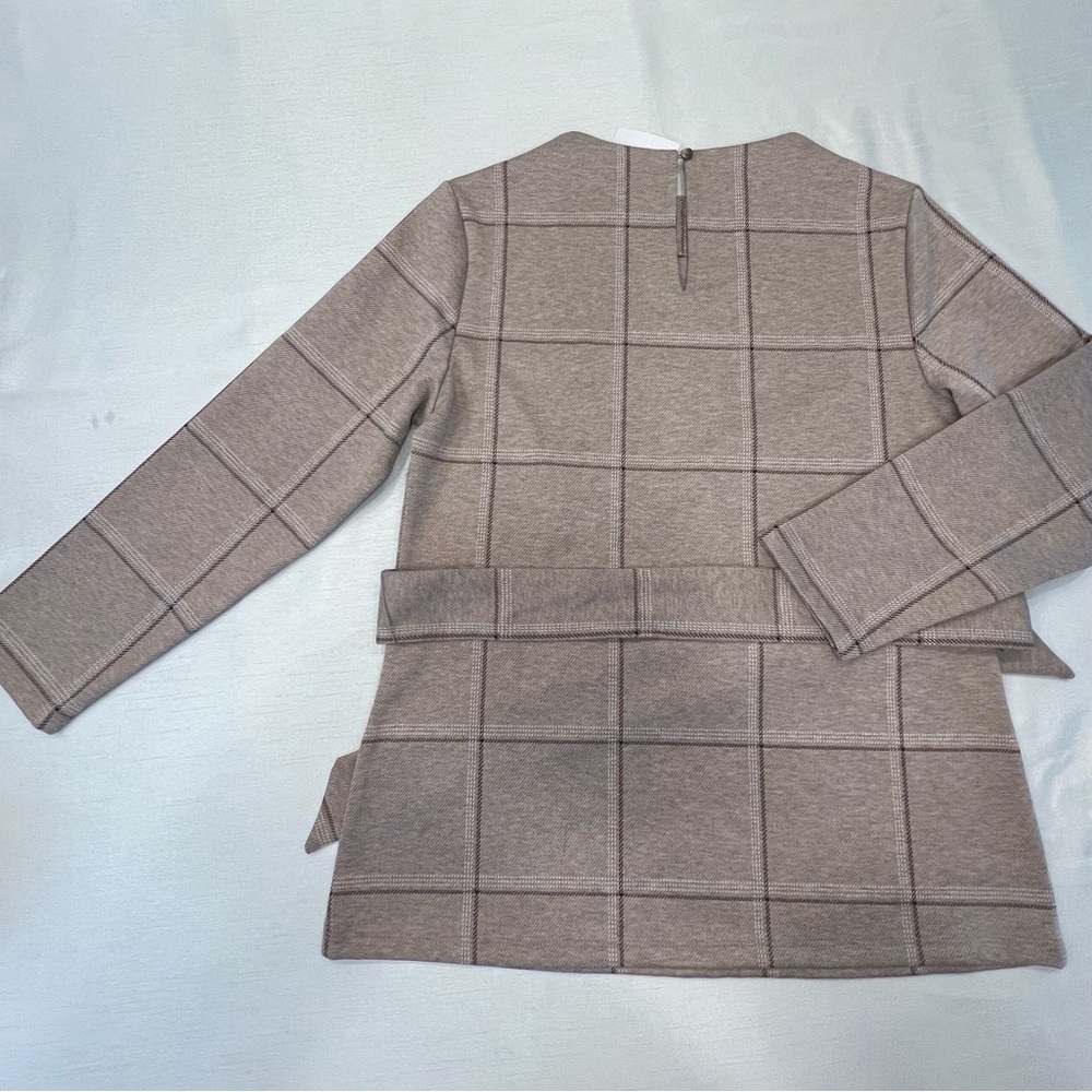 Ann Taylor Factory Taupe Grid Sweater - Picture 2 of 10